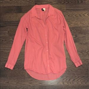 Button Down Shirtdress Pink